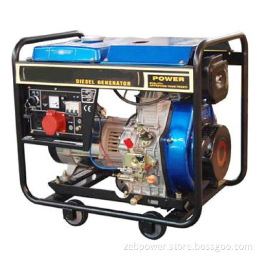 Open-type Portable Diesel Generator with Recoil or Electrical Start and 5.5kVA Power